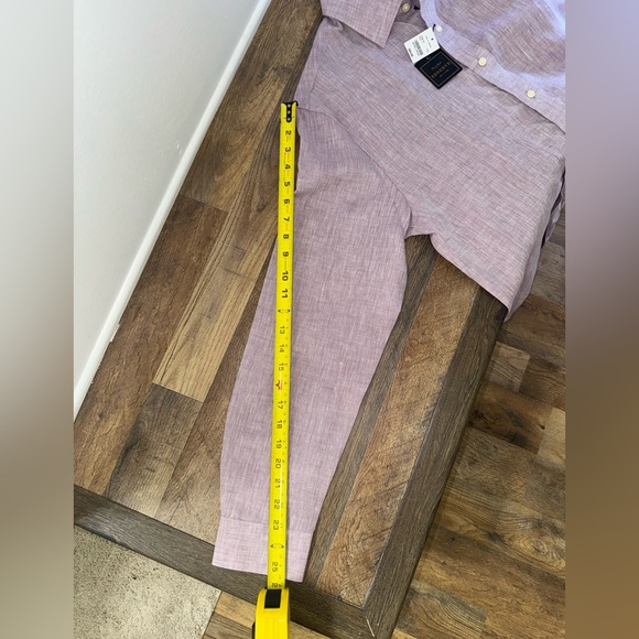 Jos.A.Bank Men's Lavender 100% Linen Casual Shirt, Size L, New With Tags - Picture 6 of 7